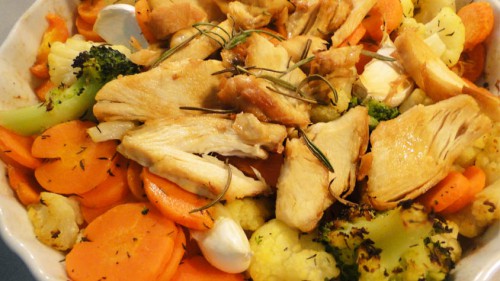 Sütőzacskós csirkemell zöldségekkel
